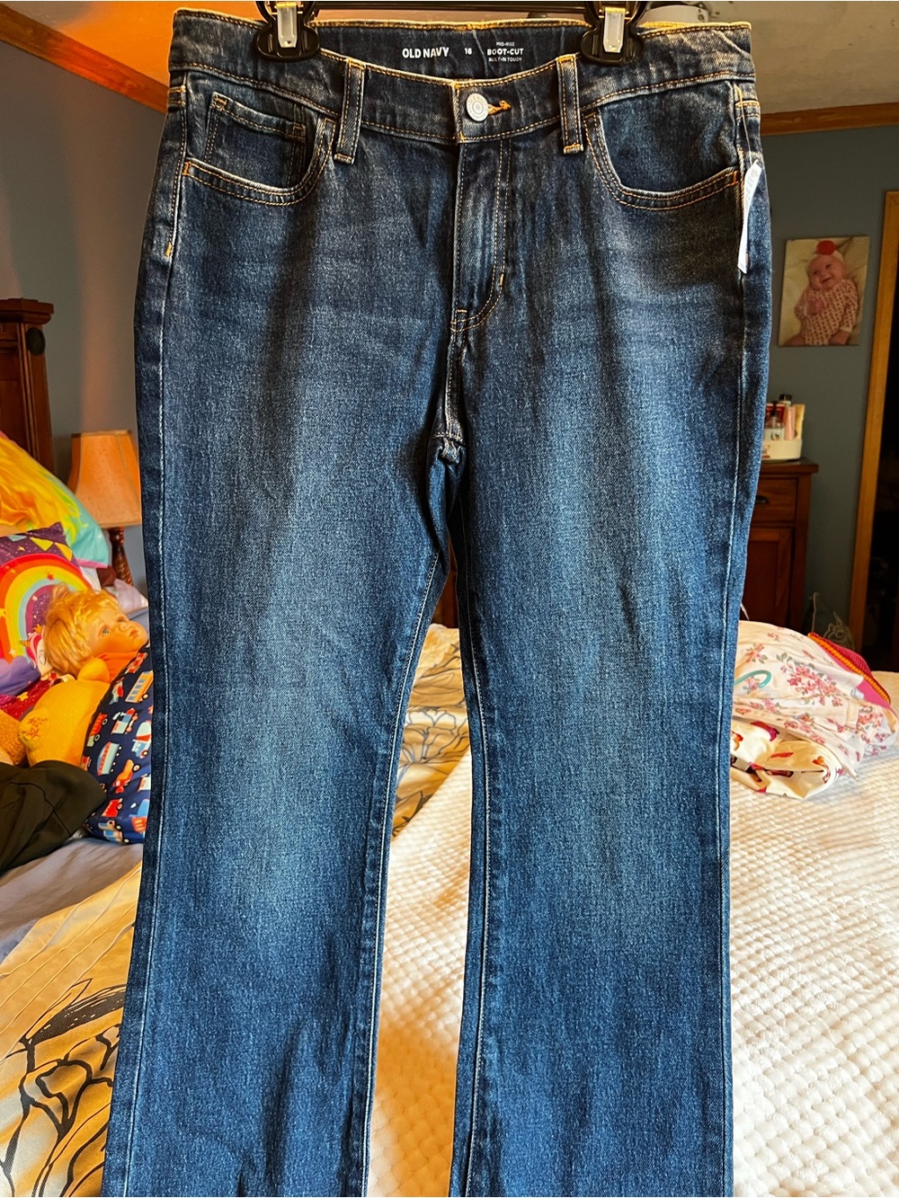 NWT Old Navy Dark Blue Girls’ Straight-Leg Jeans